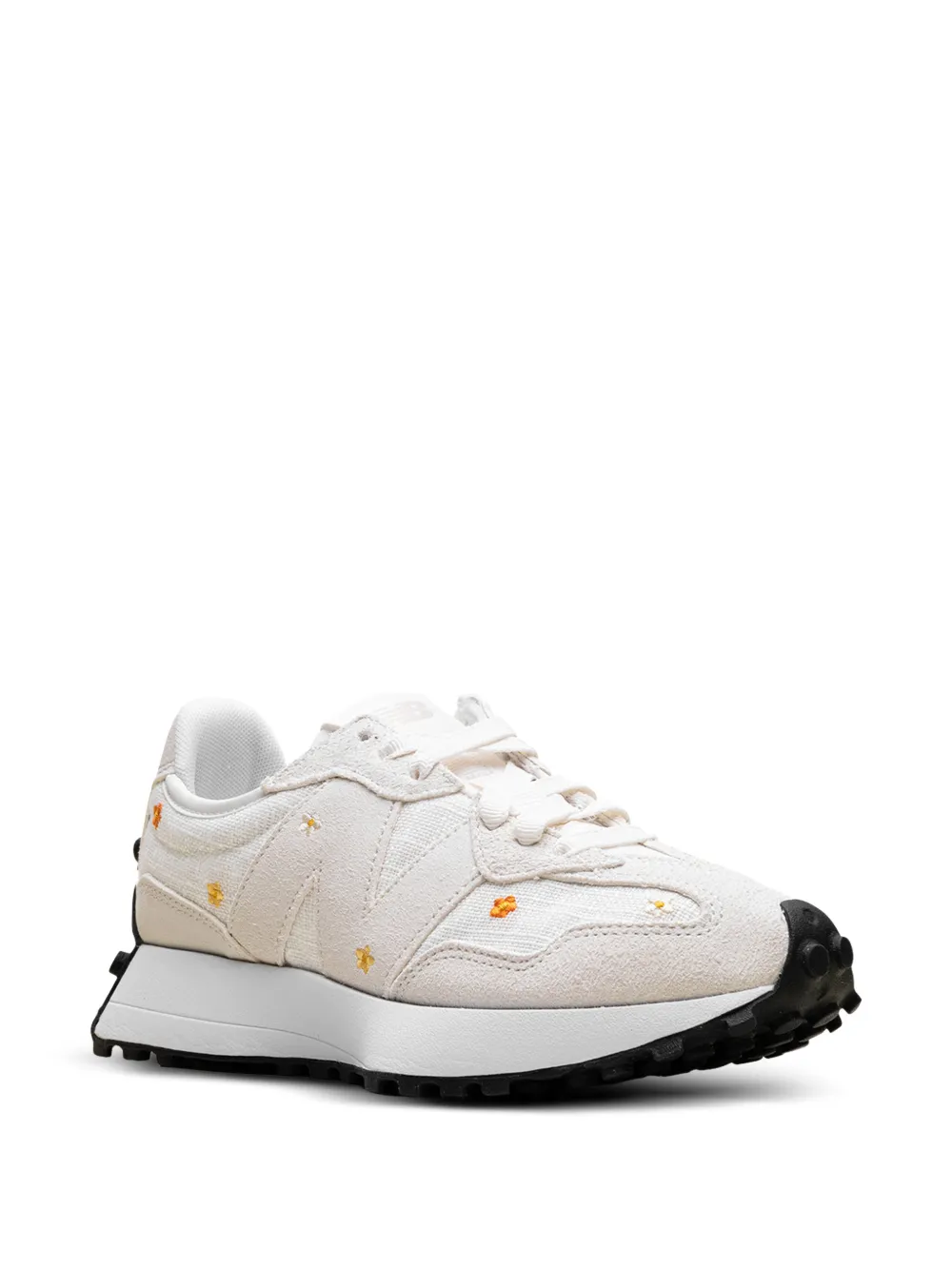 New Balance 327 sneakers met geborduurde bloemen Wit