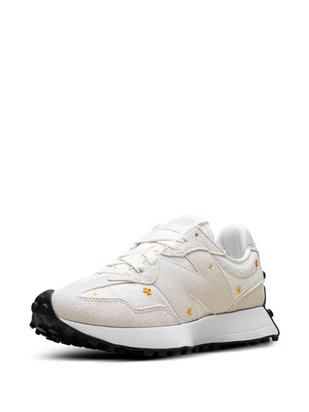 New Balance 327 sneakers met geborduurde bloemen Wit