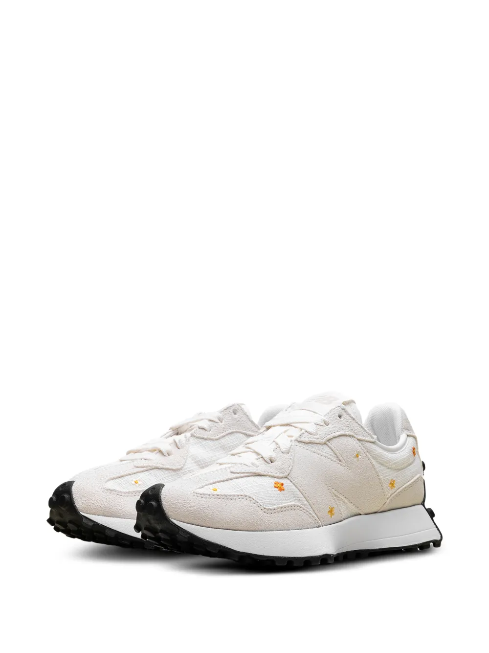 New Balance 327 sneakers met geborduurde bloemen Wit