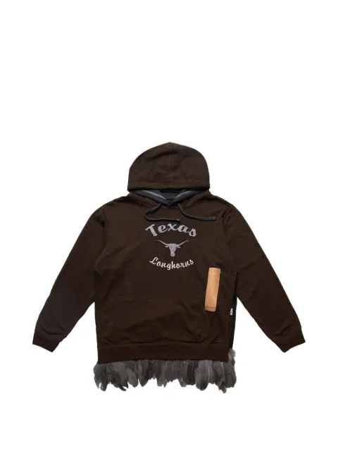 4SDESIGNS  Texas Longhorns feather-trim hoodie