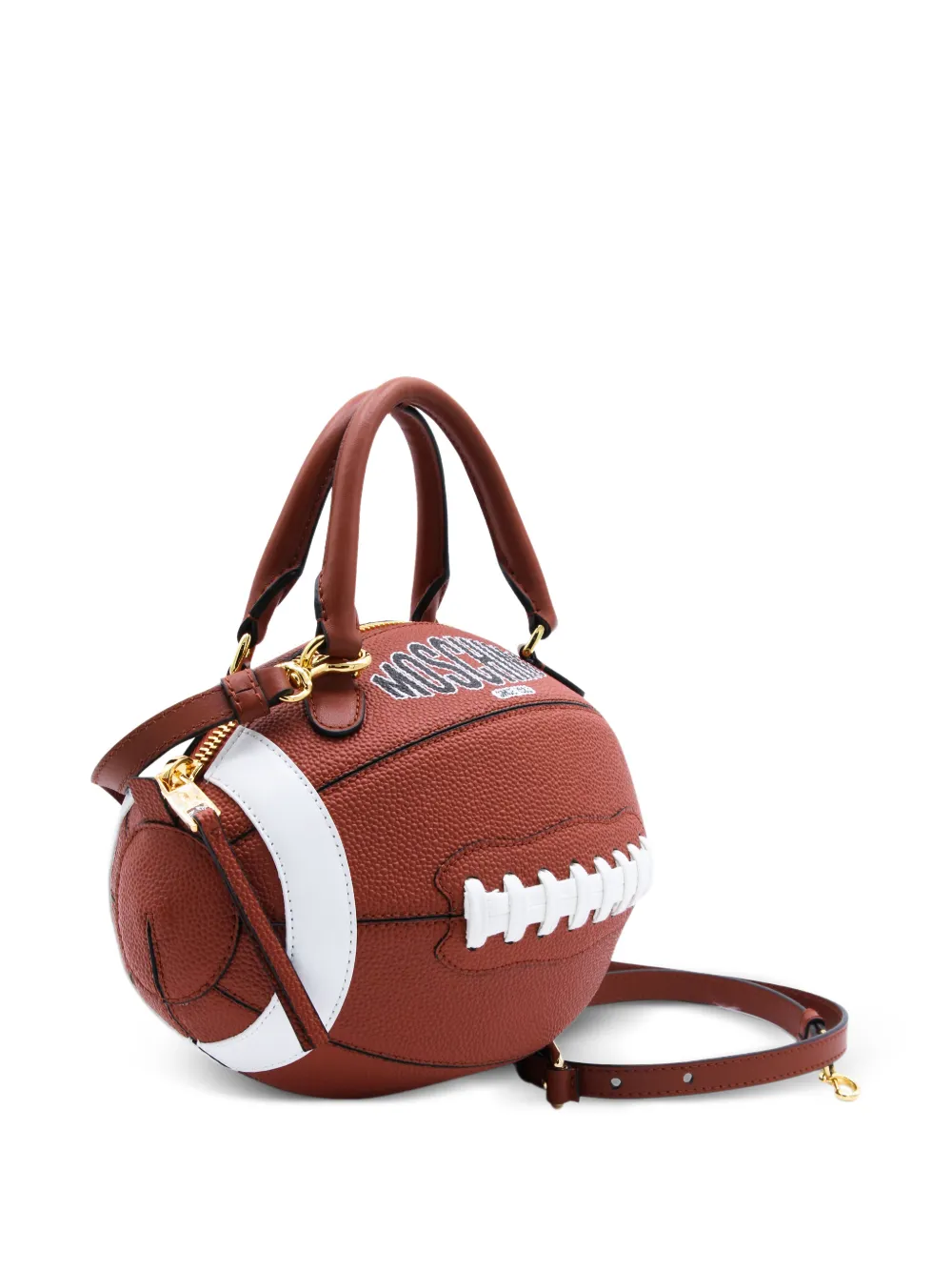 Moschino Rugby Ball schoudertas Bruin