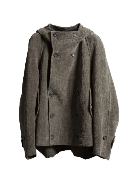 Ziggy Chen double-breasted hooded jacket