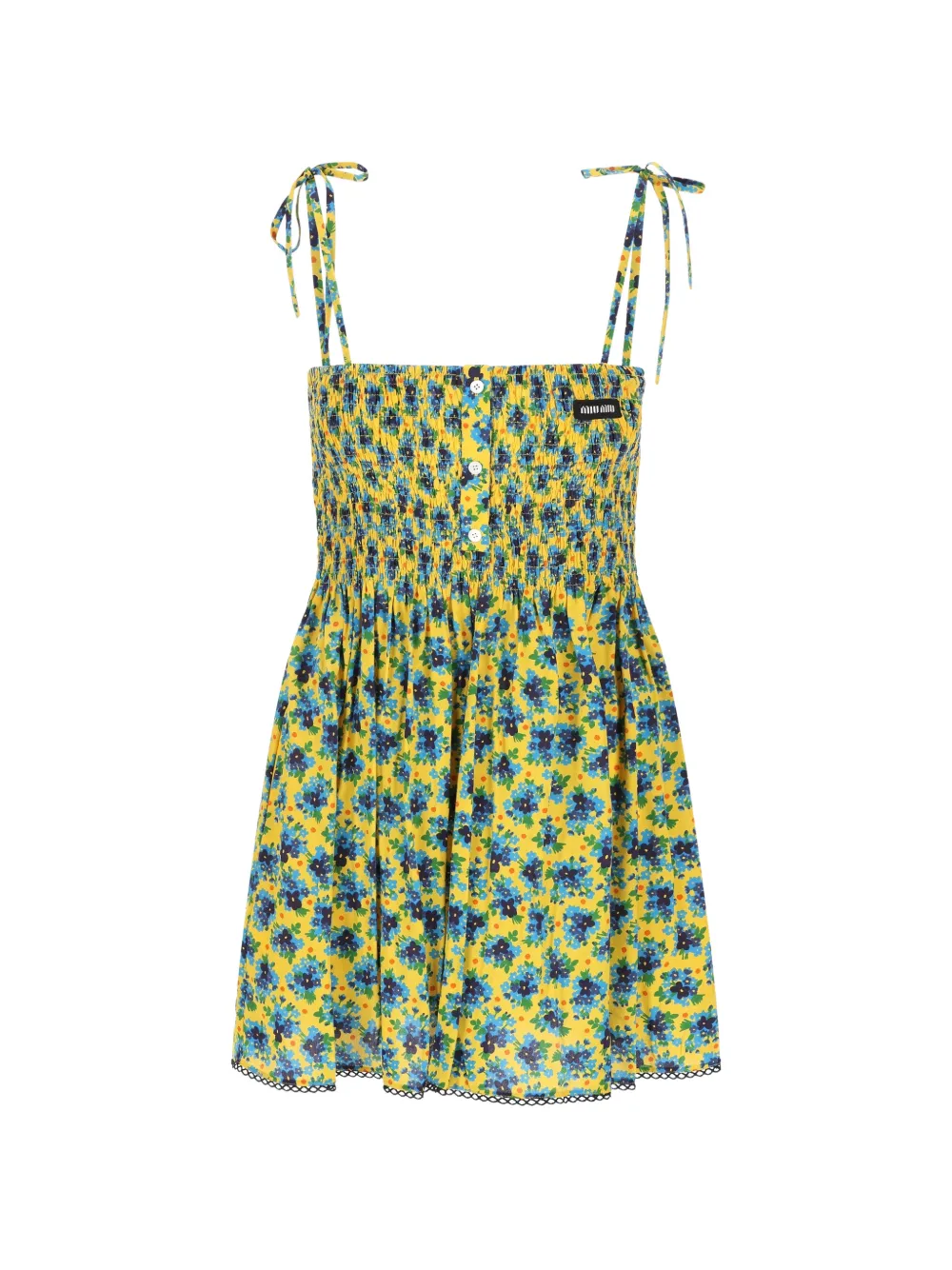 Miu Miu floral-print mini dress - Giallo