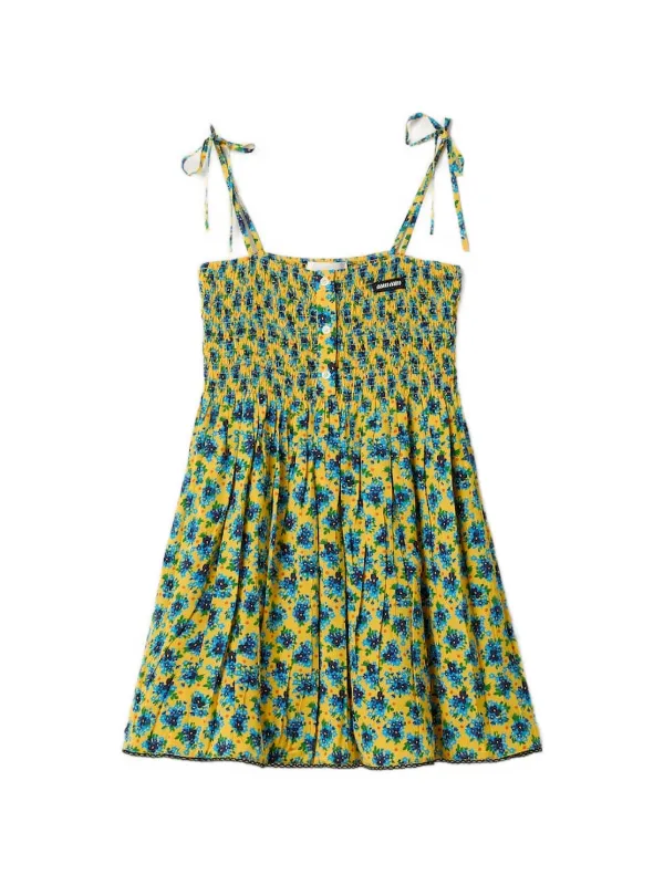 miu miu green organza mini dress Crêpe De Chine mini-dress | Yellow sweetheart bridal dress