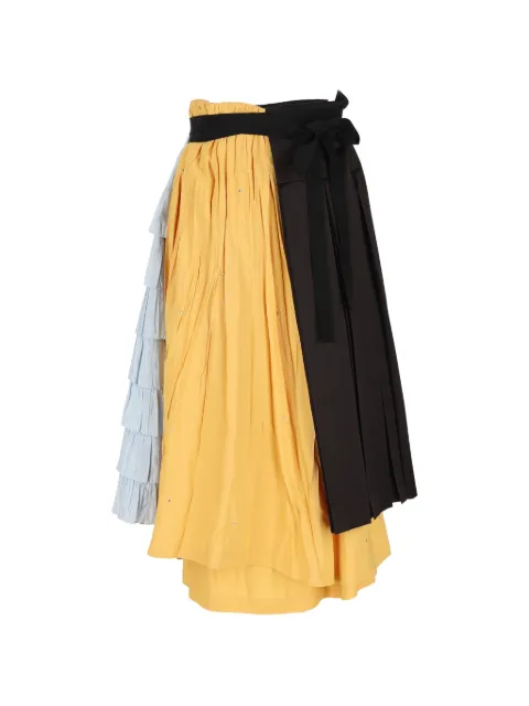 Prada Old duchesse patchwork ruffled skirt