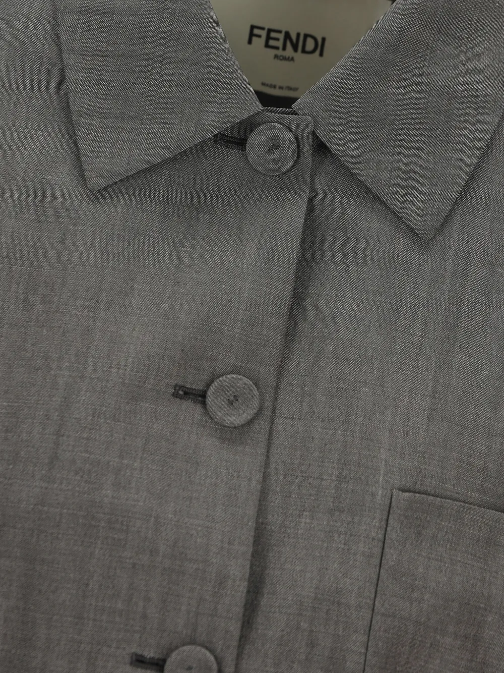  Fendi Buttoned Jacket - Grey 