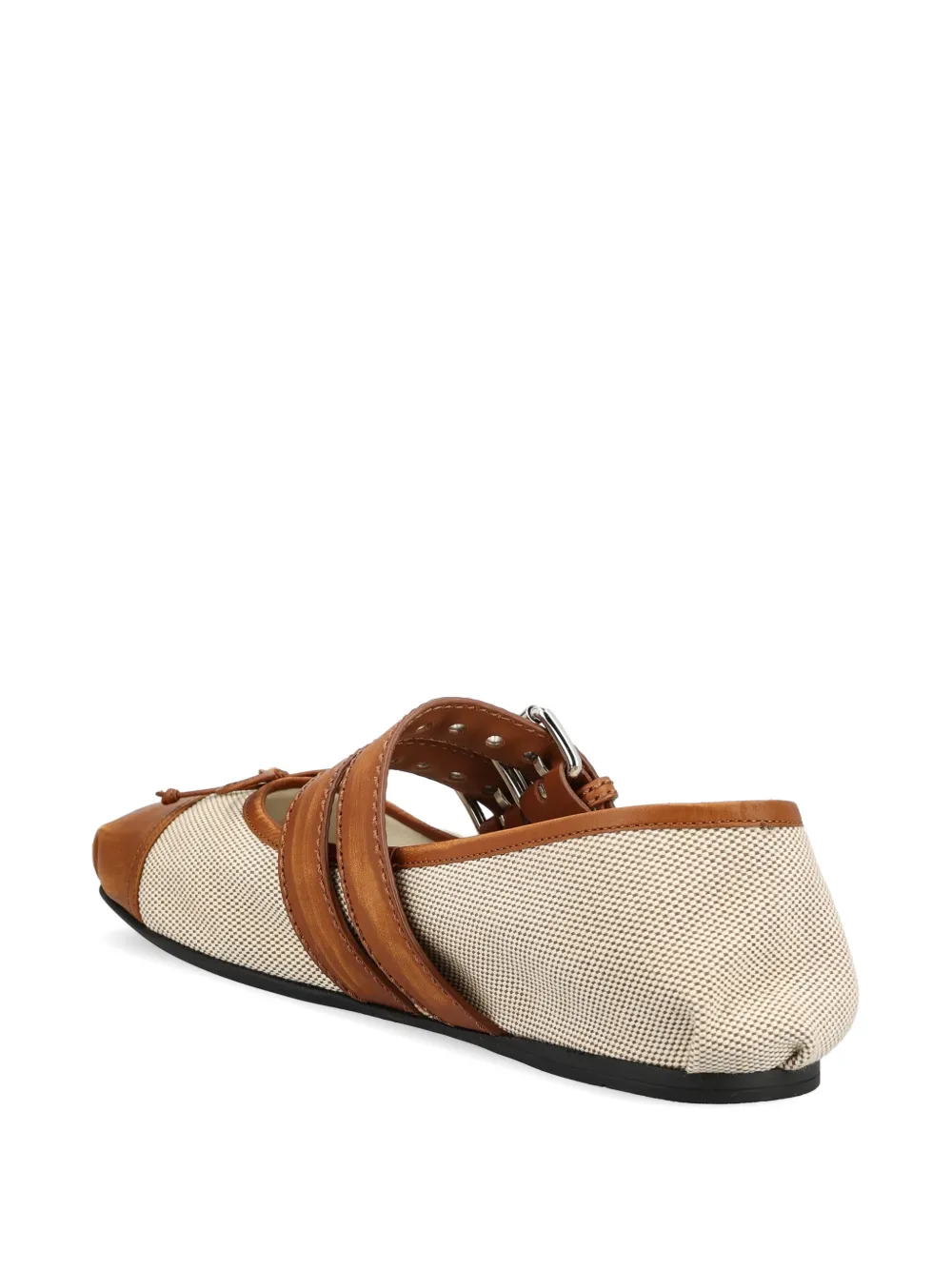 Miu buckle-strap ballet flats Beige