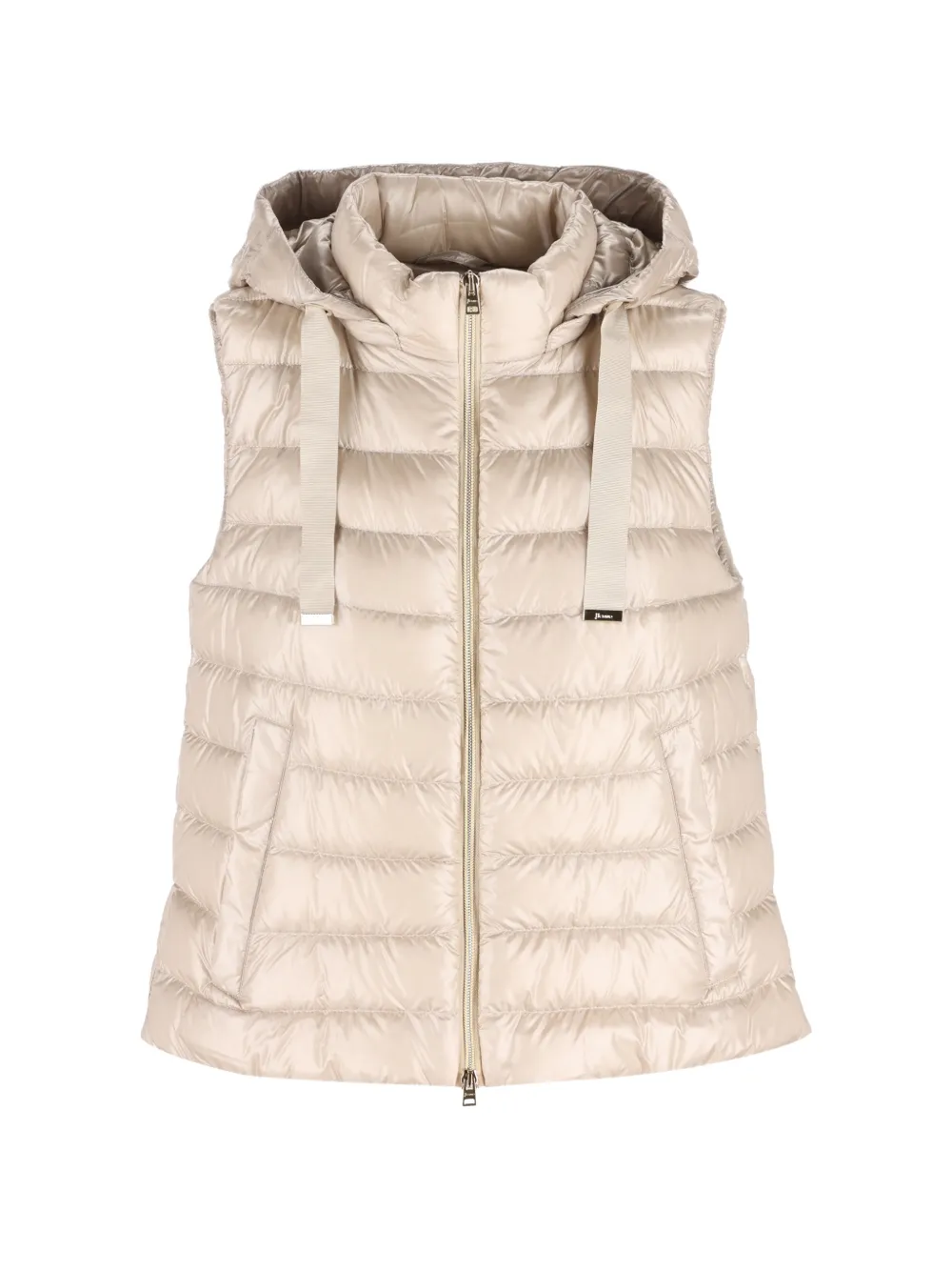 Herno Hooded Quilted Gilet In Neutral