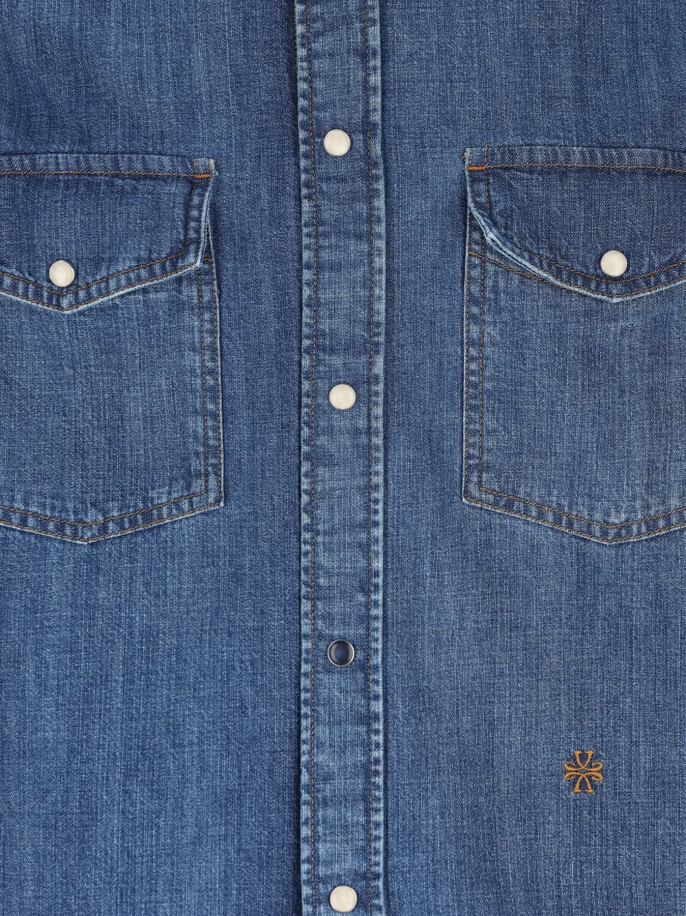  Jacob Cohën Embroidered Denim Shirt - Blue 