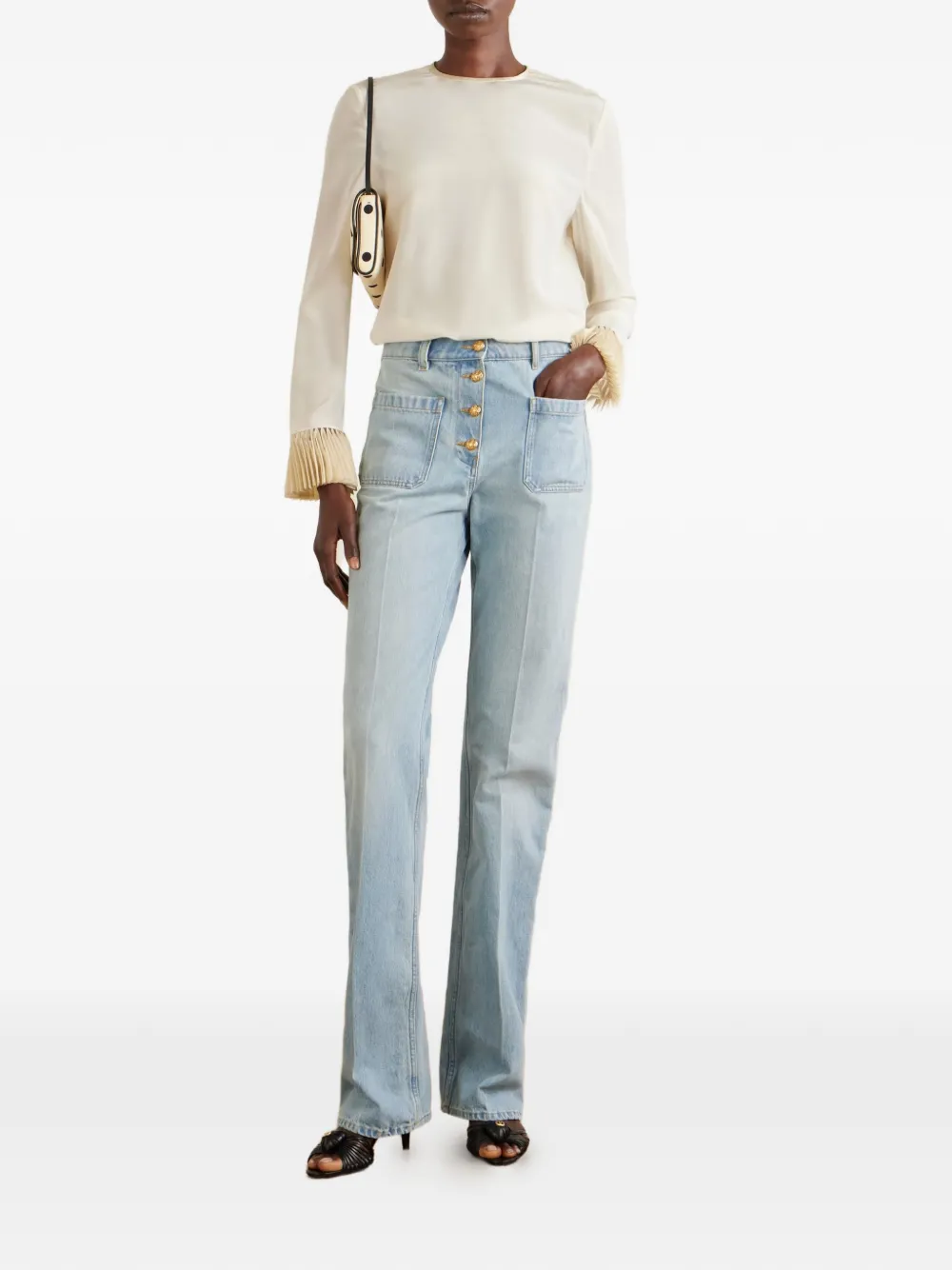 Valentino Garavani Zijden blouse Beige