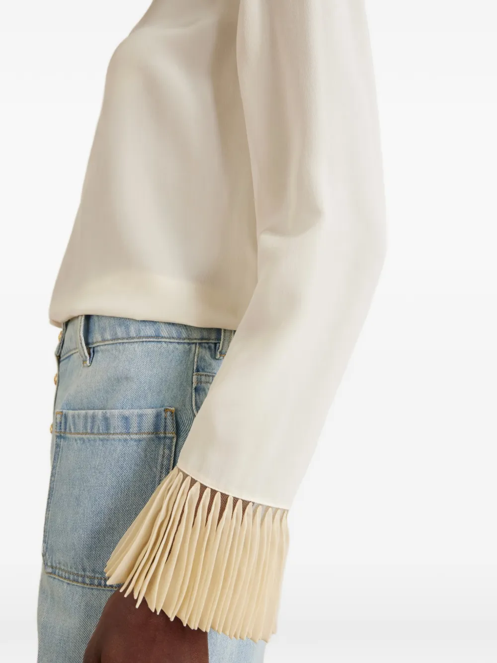 Valentino Garavani Zijden blouse Beige