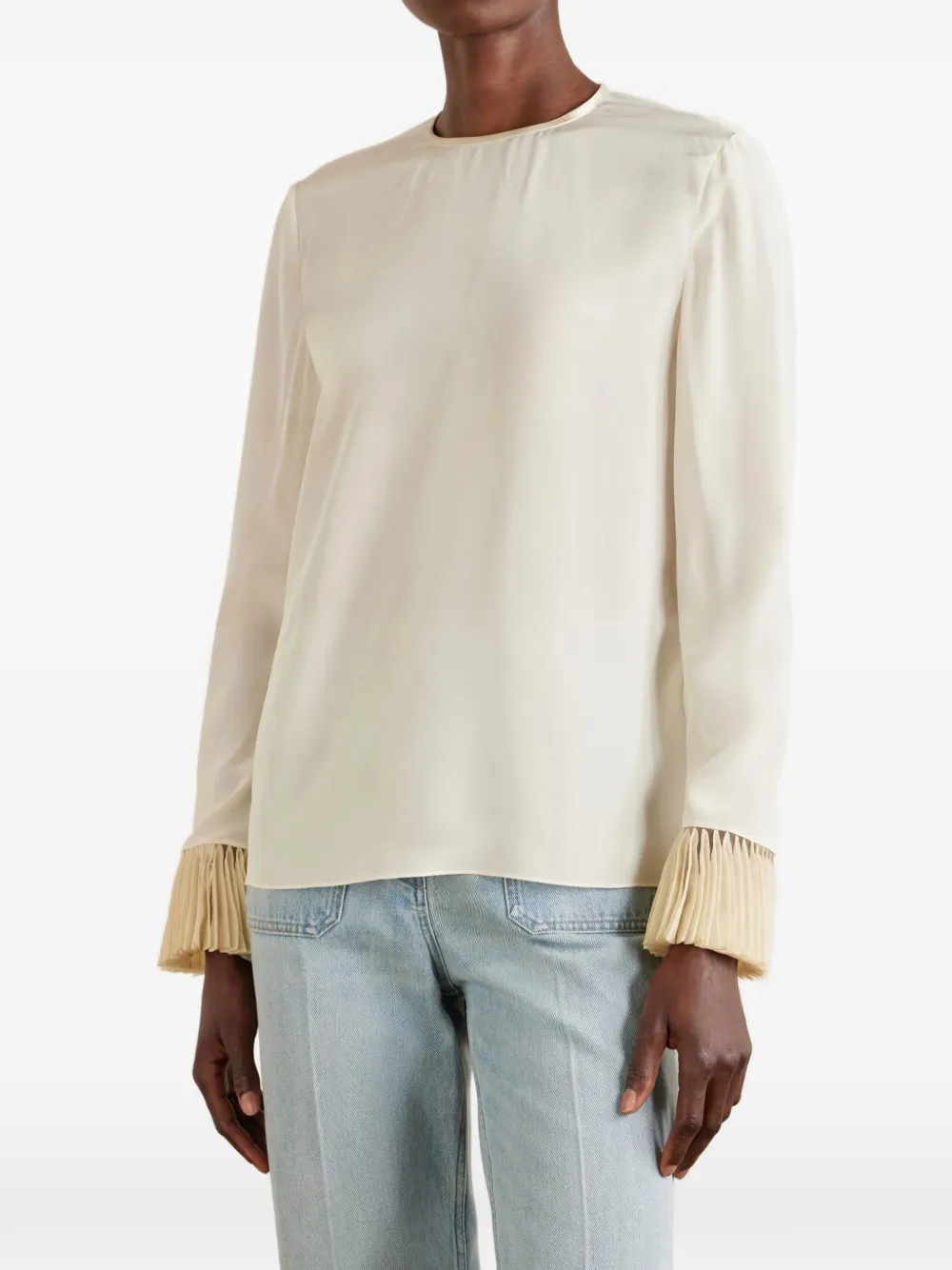 Valentino Garavani Zijden blouse Beige