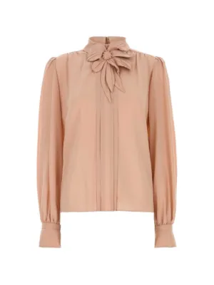 VALENTINO ヴァレンチノ　マイクロファイユ　リボントップス 公式】ヴァレンティノ ガラヴァーニ ウィメンズシャツ＆トップス