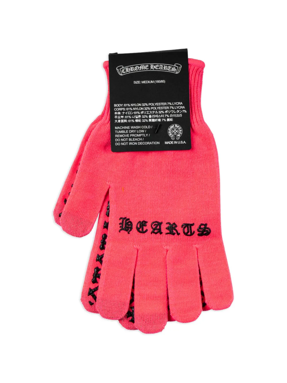 Chrome Hearts Checkmate handschoenen met logo-print Roze