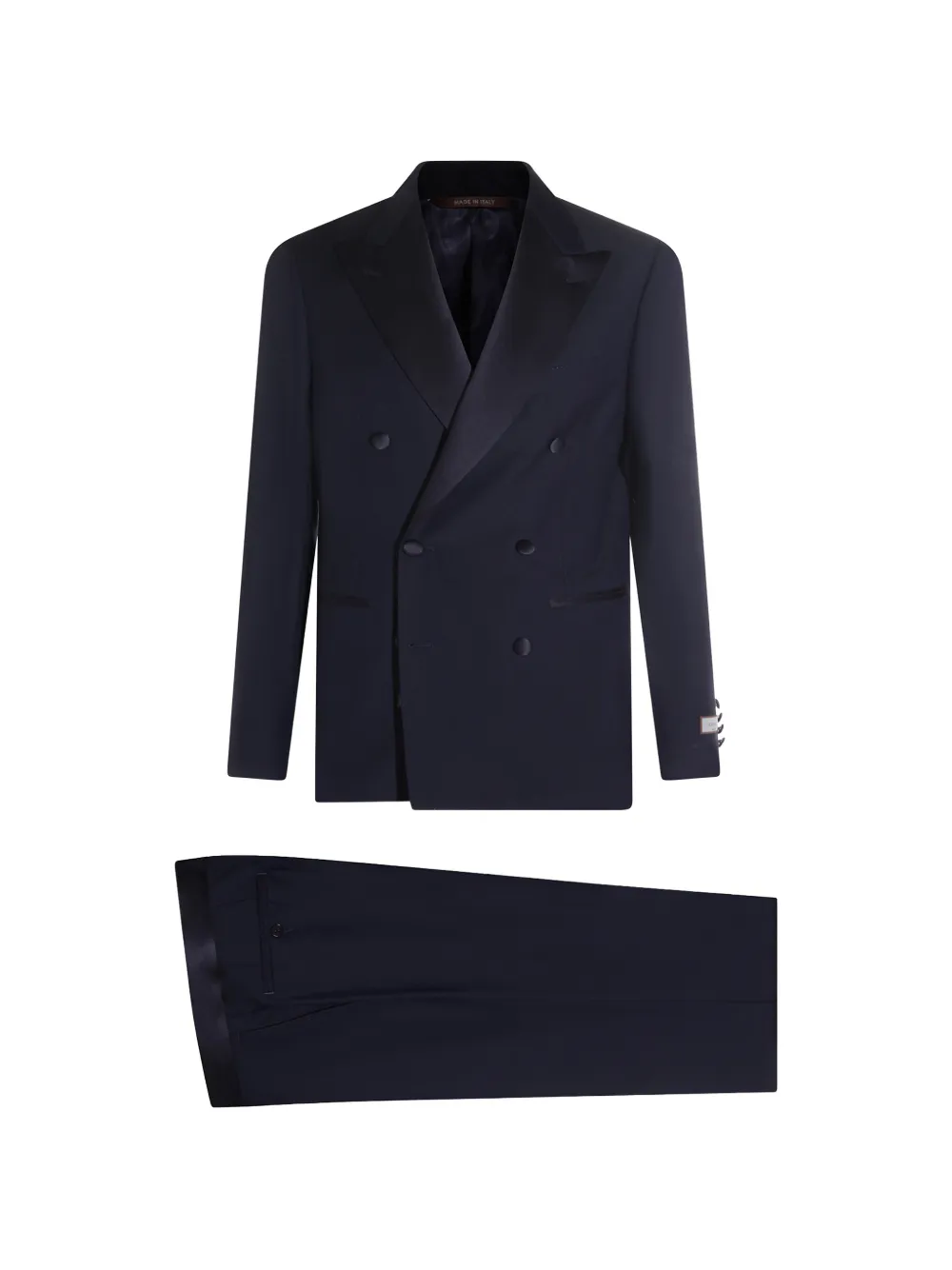 Canali double-breasted shawl collar suit - Blu