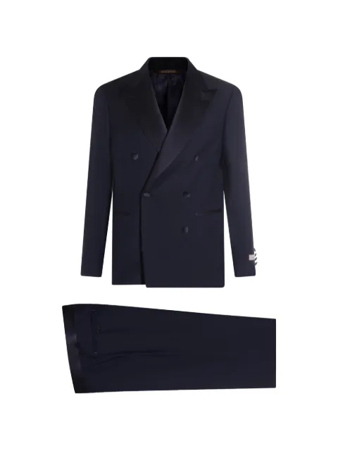 Canali double-breasted shawl collar suit