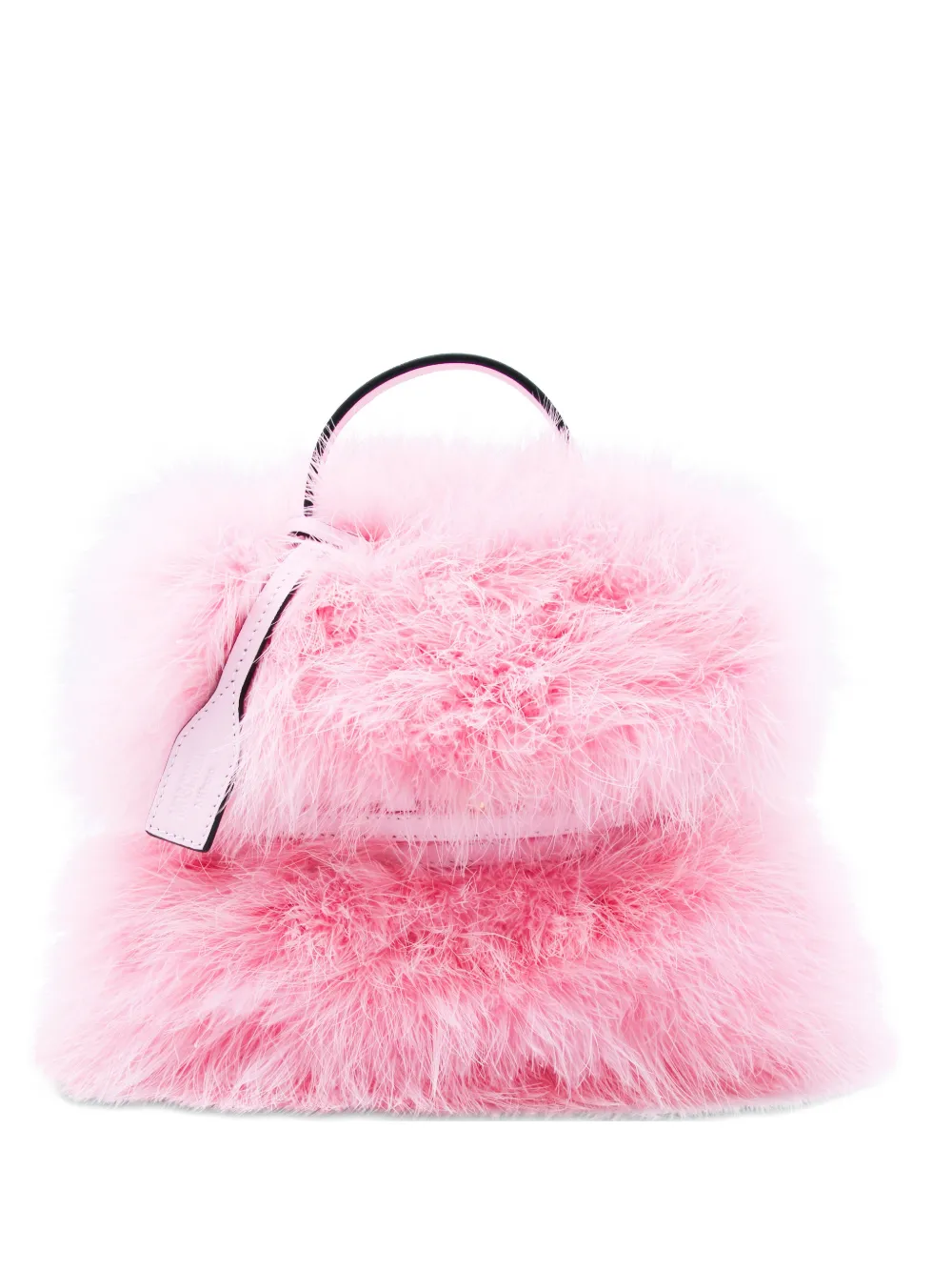 Moschino feather buckled tote bag - Rosa