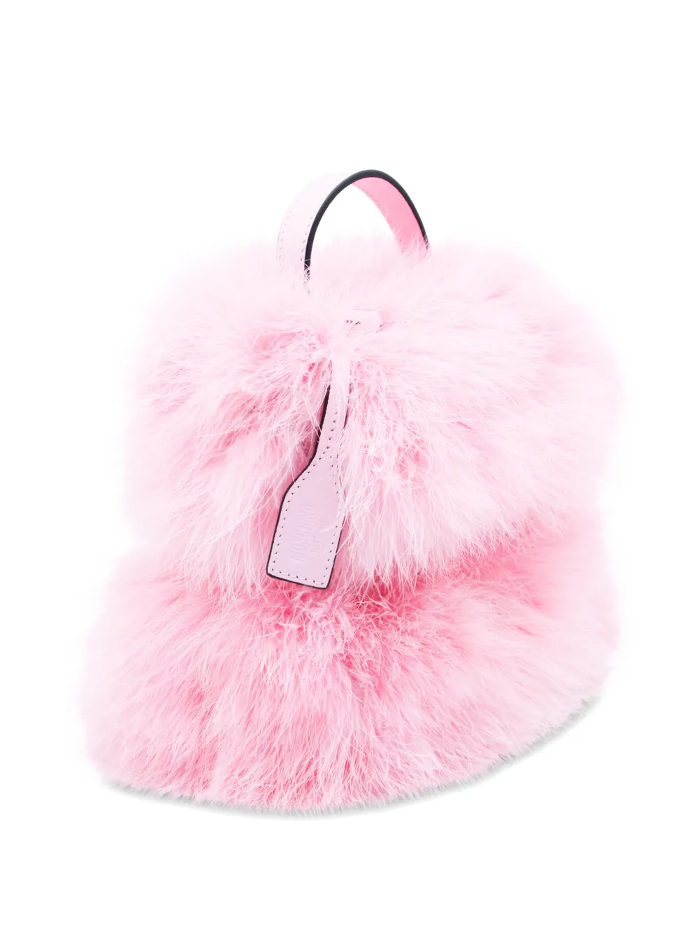  Moschino Feather Buckled Tote Bag - Pink 