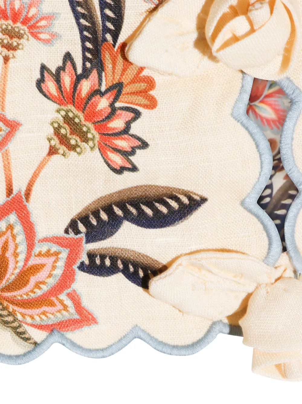  Farm Rio Floral Blouse - Neutrals 