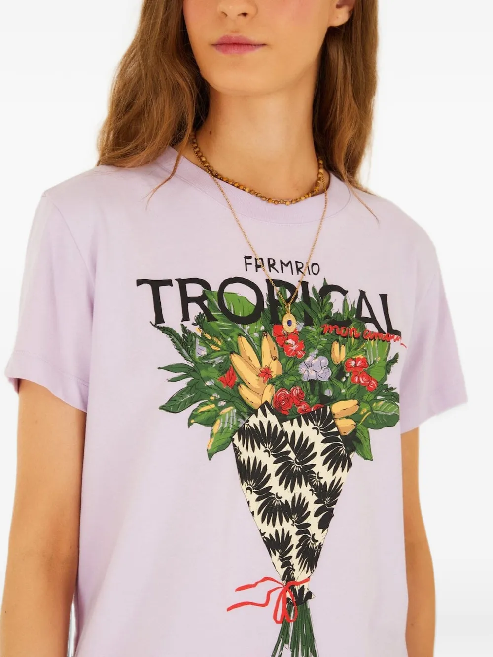 FARM Rio T-shirt met bloemenprint Paars