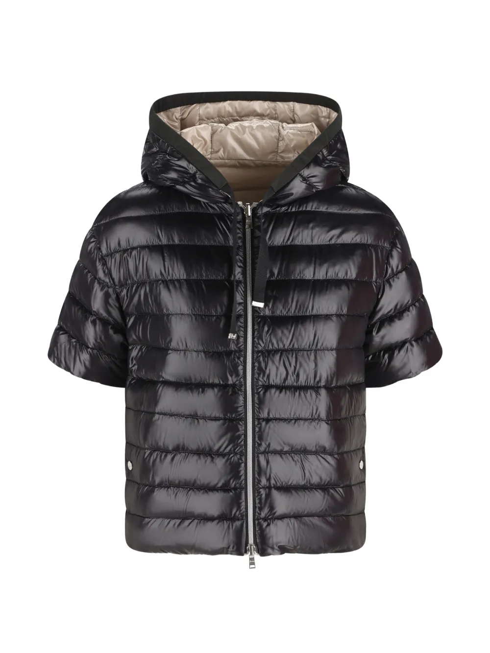 Herno reversible hooded short-sleeves jacket - Nero