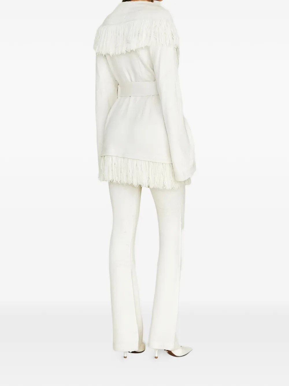  Seroya Fringed Belted Cardigan - Neutrals 