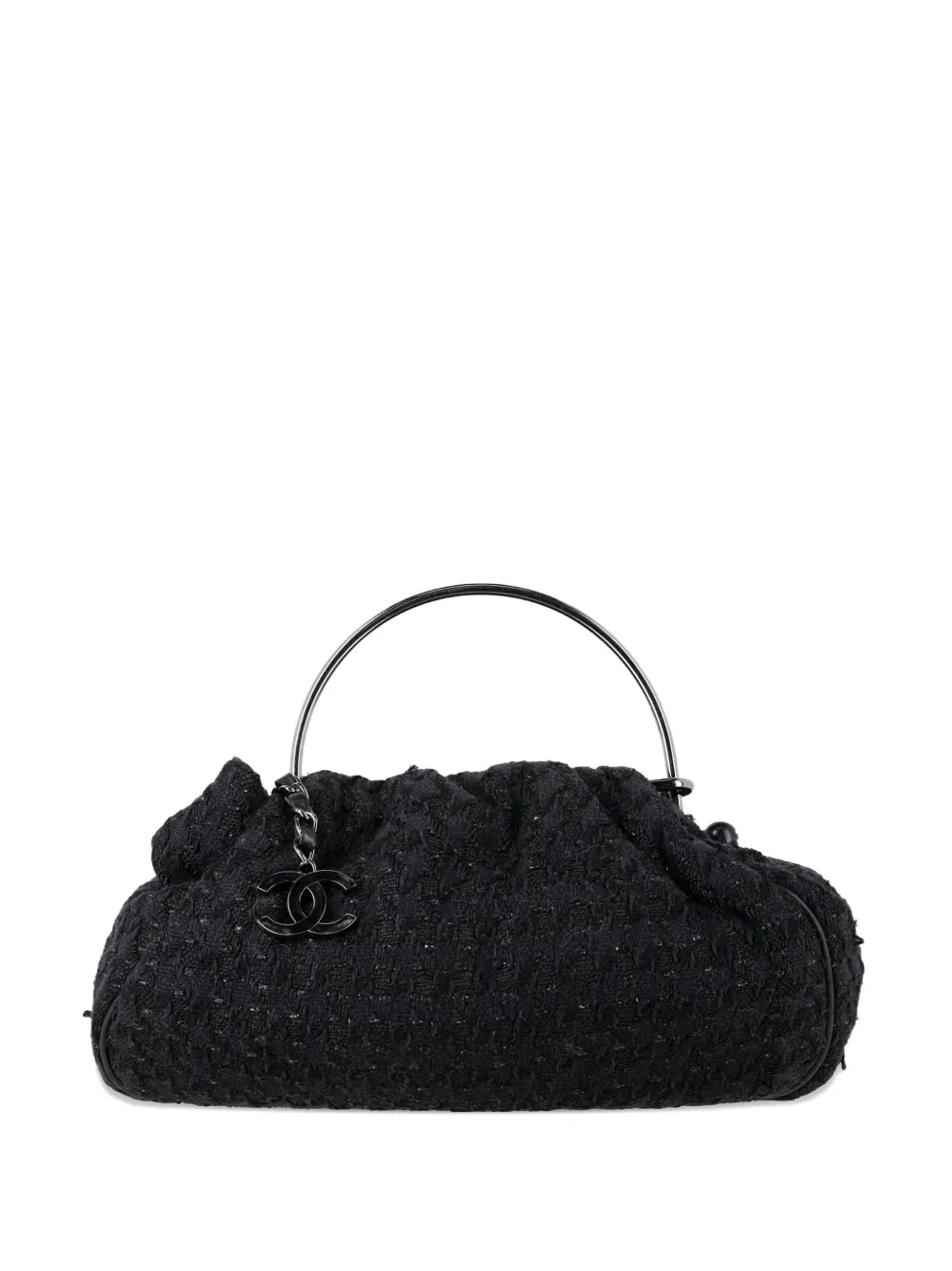 CHANEL Pre-Owned CC Tweed knitting tote bag - Nero