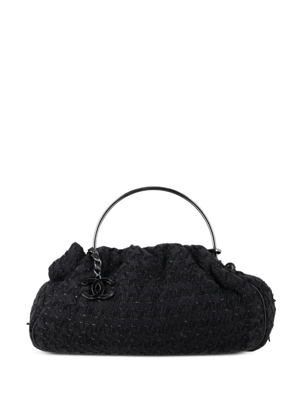 CHANEL Pre-Owned CC Tweed knitting tote bag - Nero