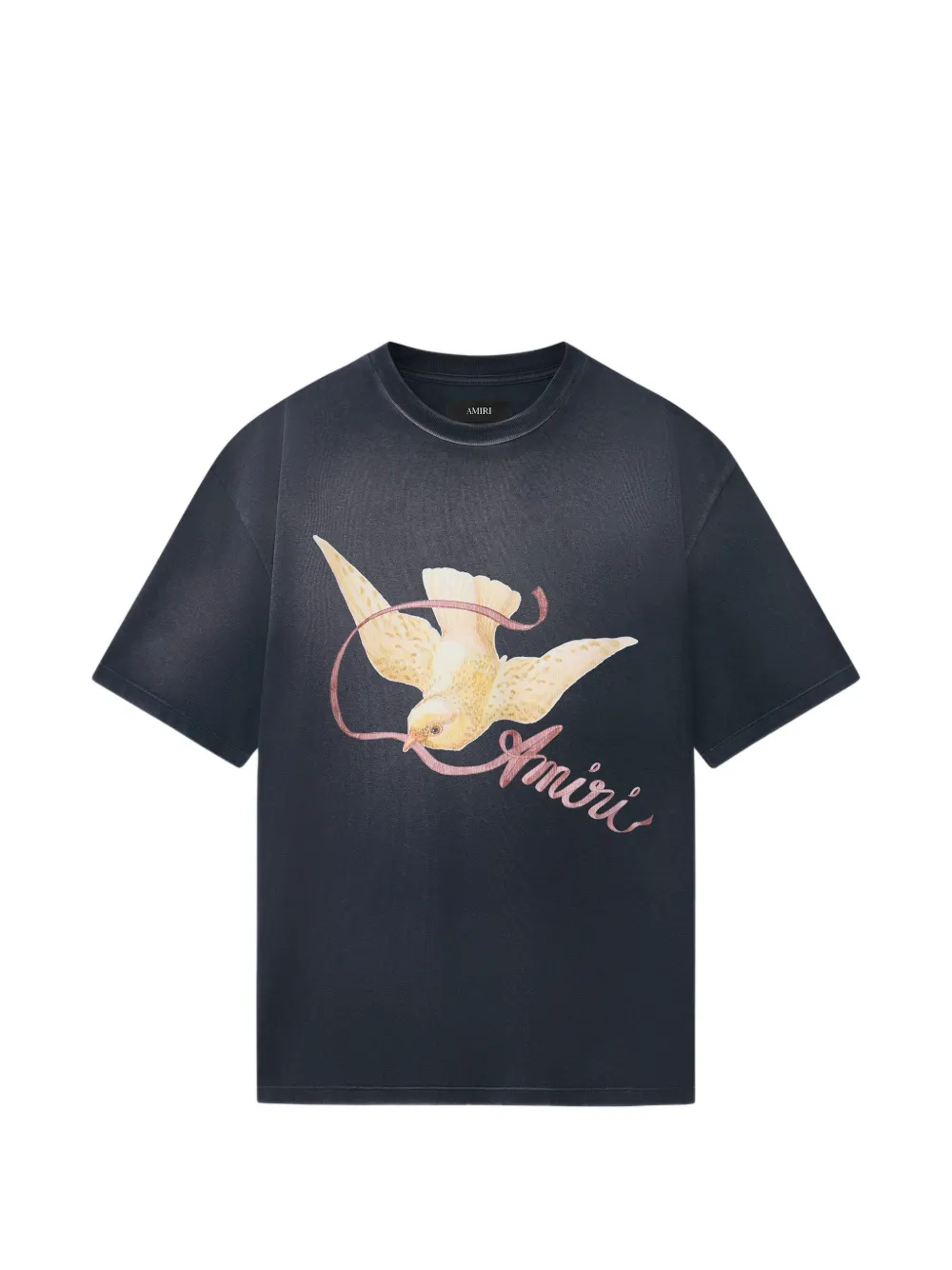 Amiri Bird-print Oversized T-shirt In Black