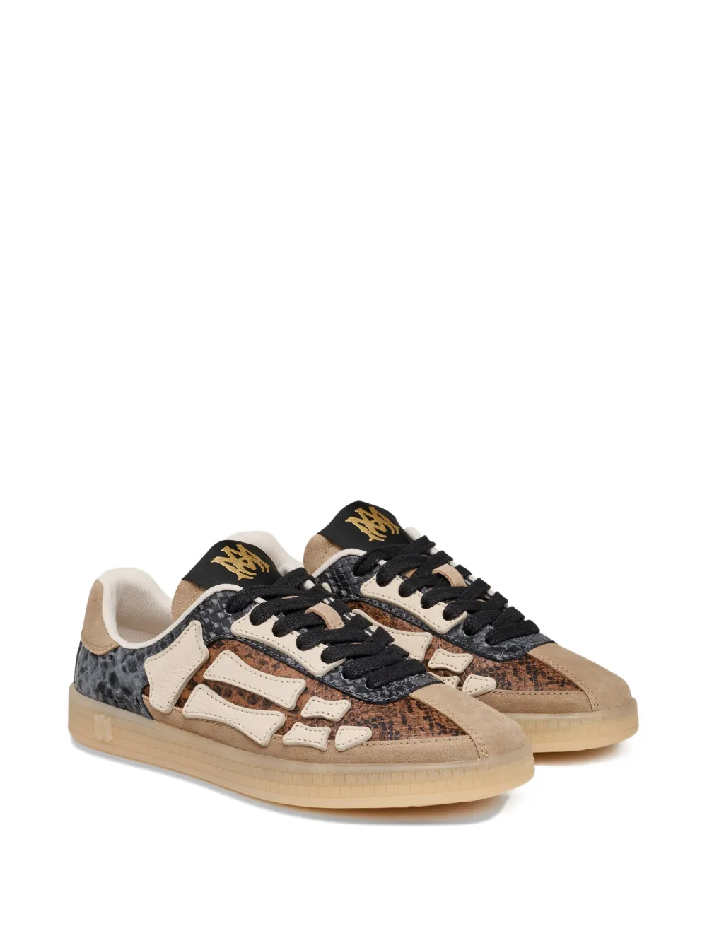 AMIRI Sneakers met slangen-reliëf Beige