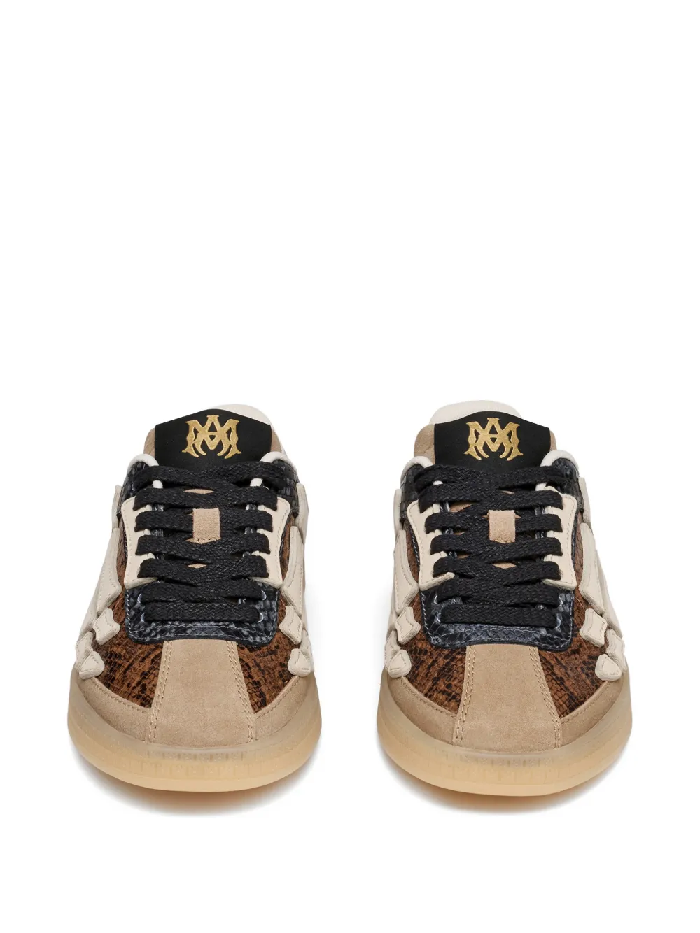 AMIRI Sneakers met slangen-reliëf Beige