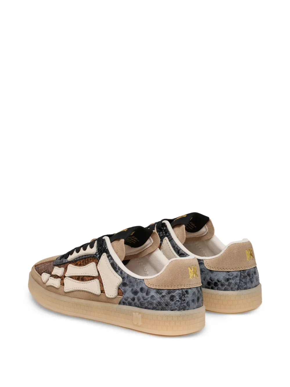 AMIRI Sneakers met slangen-reliëf Beige