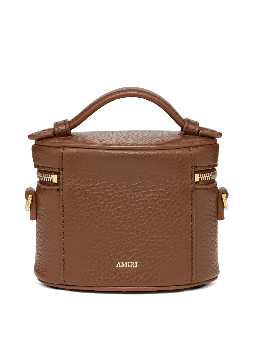  Amiri Nano Logo Leather Vanity Bag - Brown 