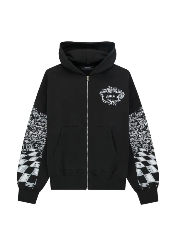 AMIRI ジップアップ スウェットパーカー | ブラック | FARFETCH JP
