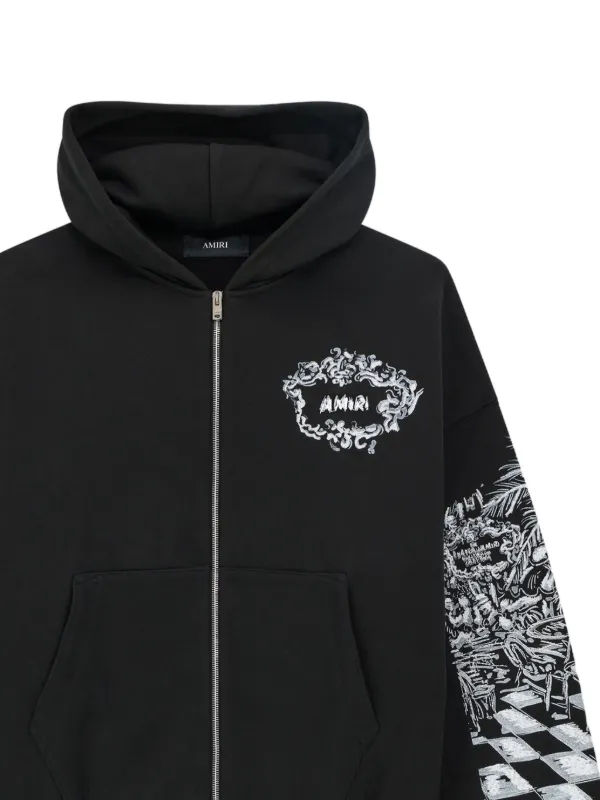 AMIRI ジップアップ スウェットパーカー | ブラック | FARFETCH JP