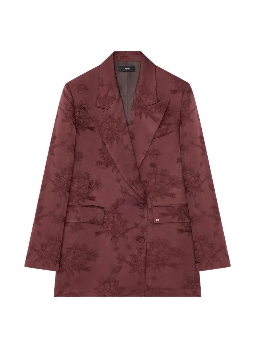 AMIRI Blazer doppiopetto a fiori - Marrone
