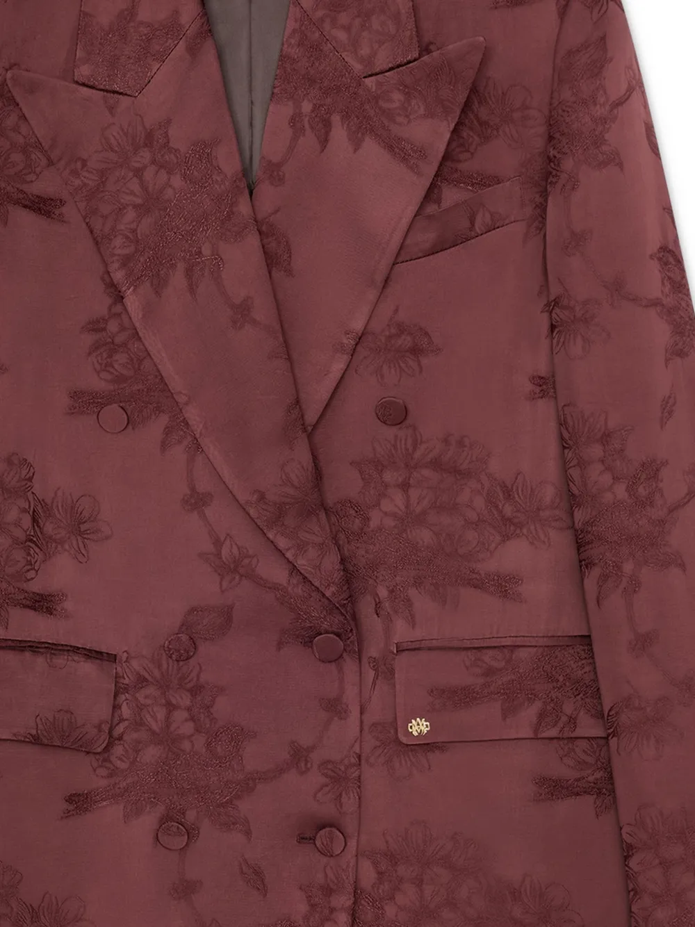AMIRI Blazer met dubbele rij knopen en bloemenprint Bruin