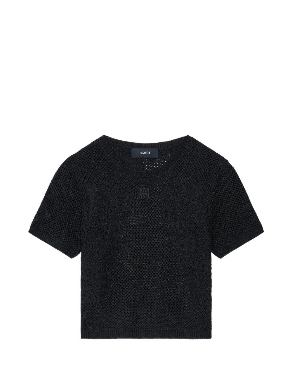 AMIRI T-shirt in maglia traforata - Nero