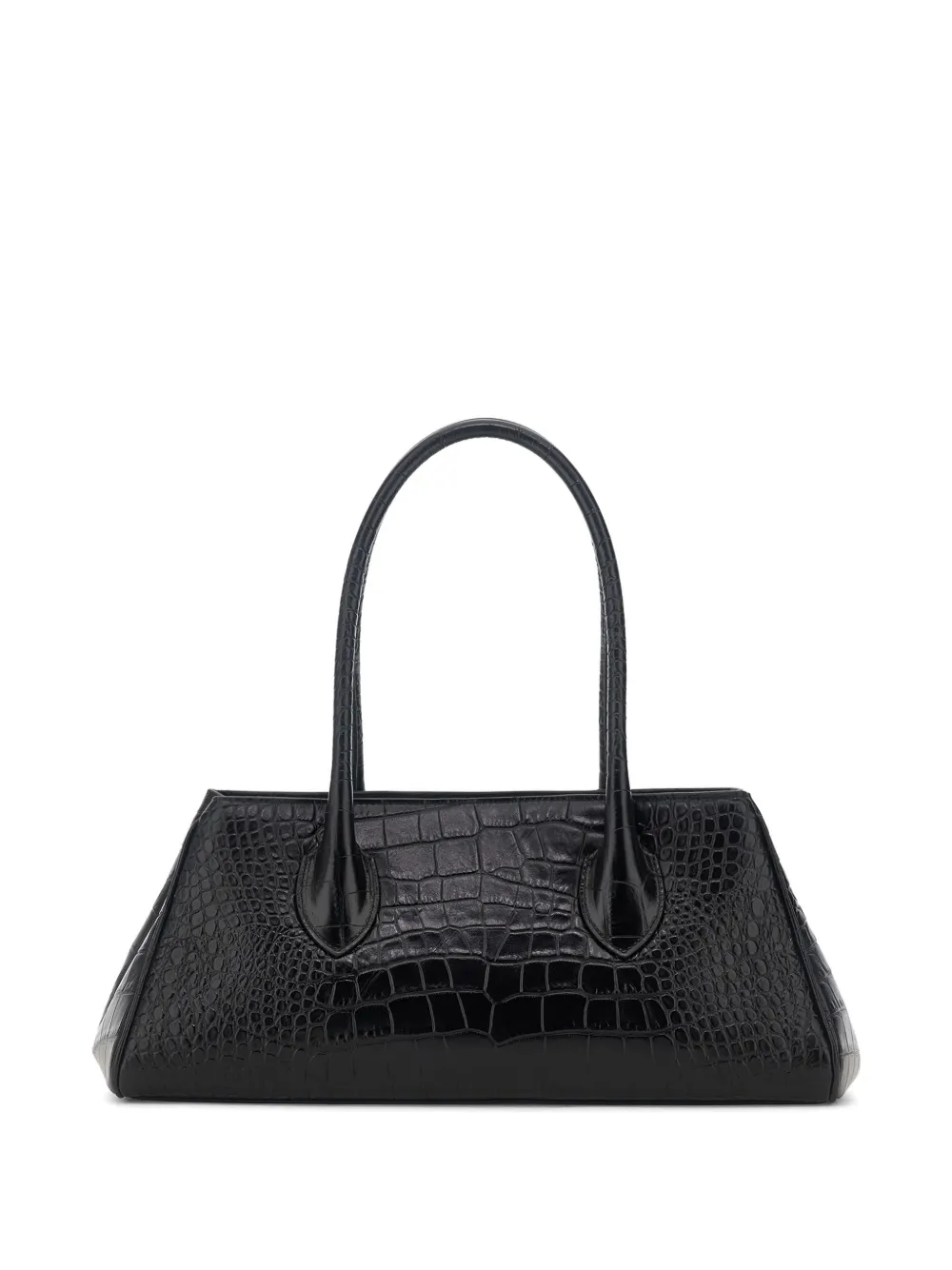  Amiri 40 Croc-effect Leather Shoulder Bag - Black 