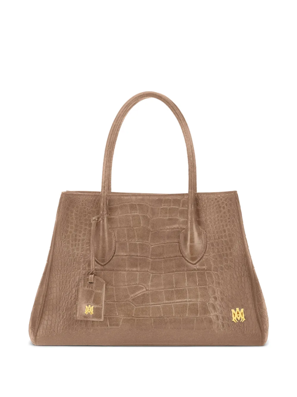 AMIRI 40 croc-effect suede tote bag - Marrone