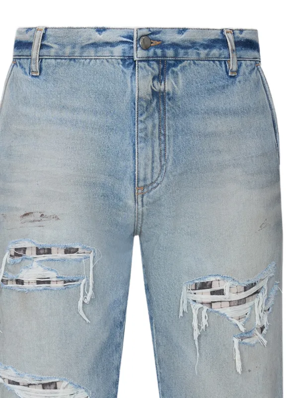 AMIRI フレイド ブーツカットジーンズ | ブルー | FARFETCH JP