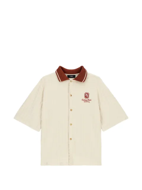 AMIRI Ma Chateau ribbed collar logo shirt
