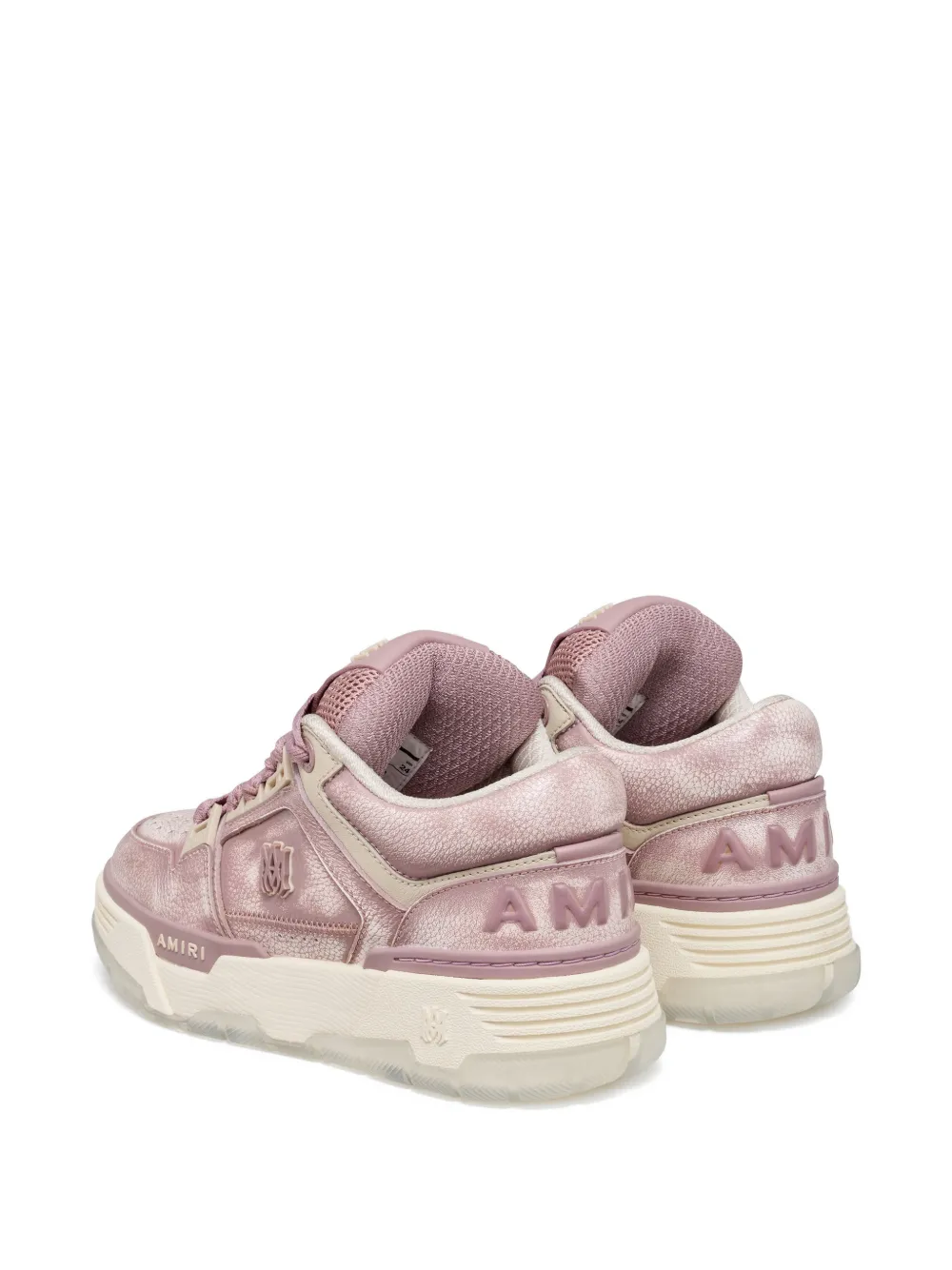 AMIRI Bewerkte MA-1 leren sneakers Roze