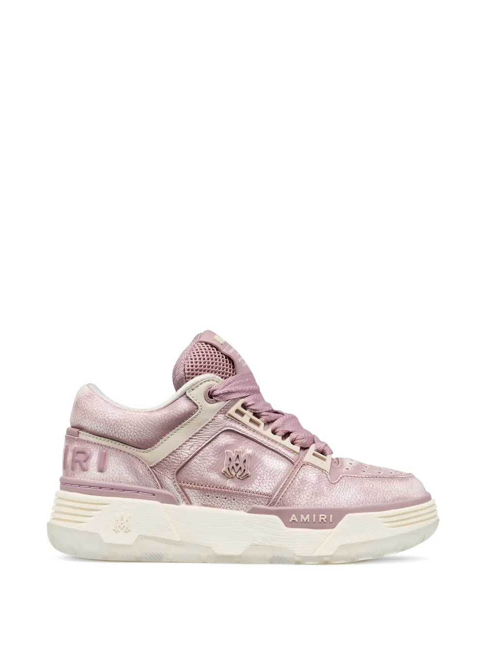 AMIRI Bewerkte MA-1 leren sneakers Roze
