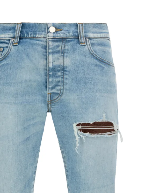 AMIRI Mx1 ダメージ ジーンズ | ブルー | FARFETCH JP