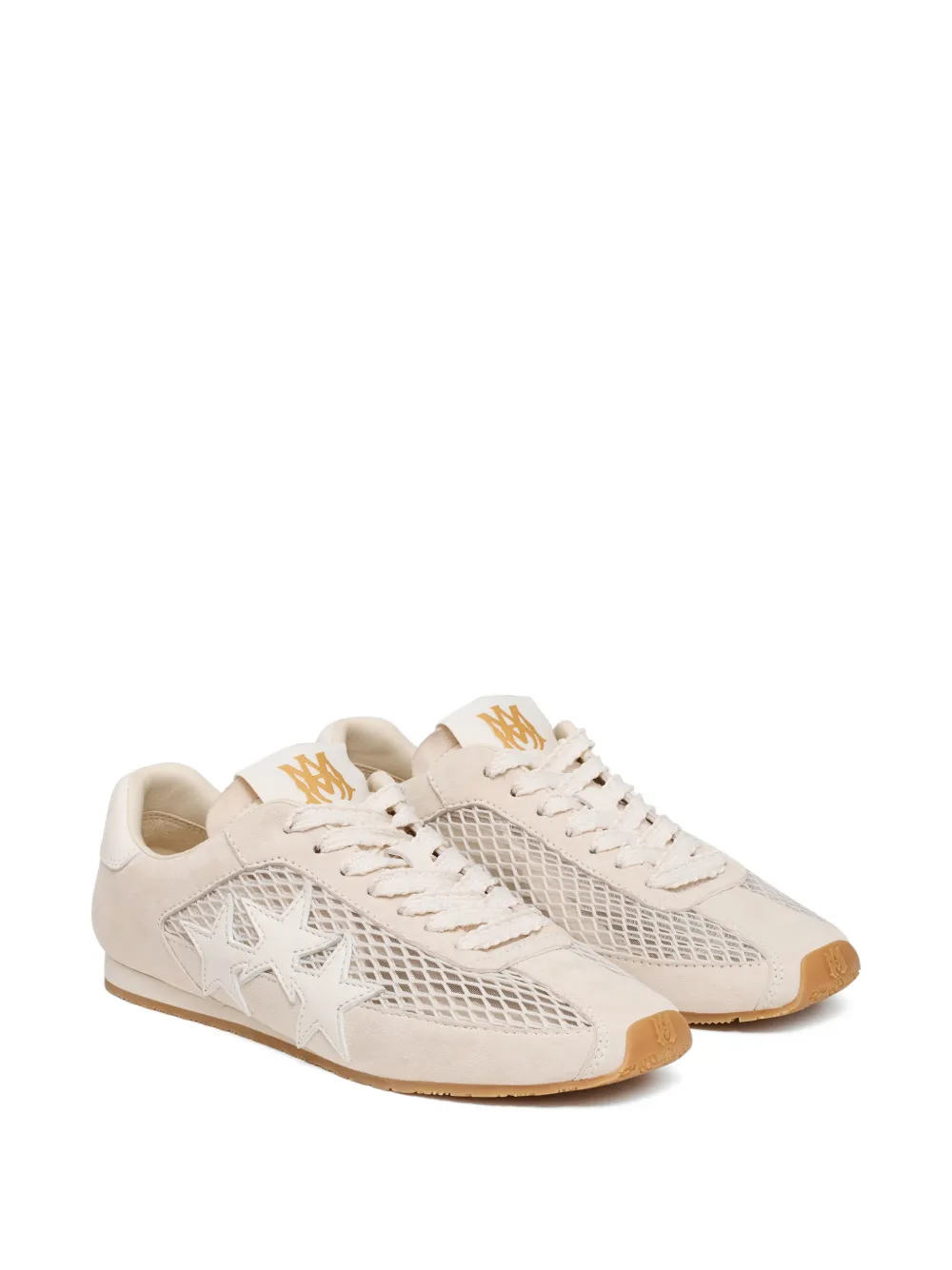 AMIRI mesh star-appliqué sneakers Beige