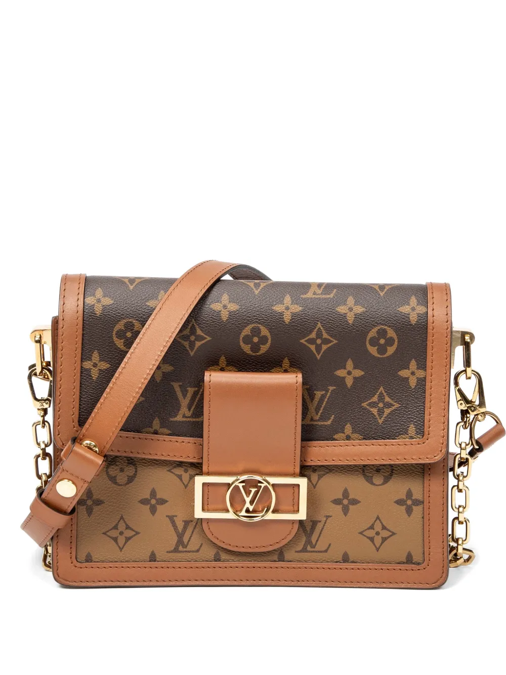 Louis Vuitton Pre-Owned Dauphine monogram chain-strap shoulder bag - Marrone