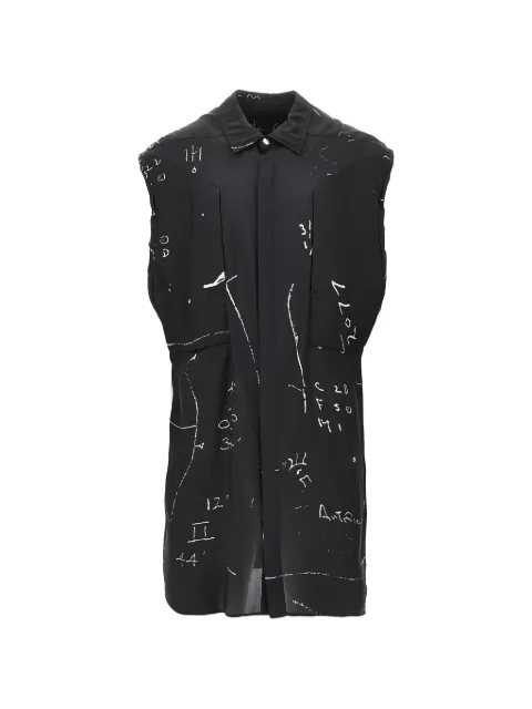 Rick Owens camisa estampada sin mangas