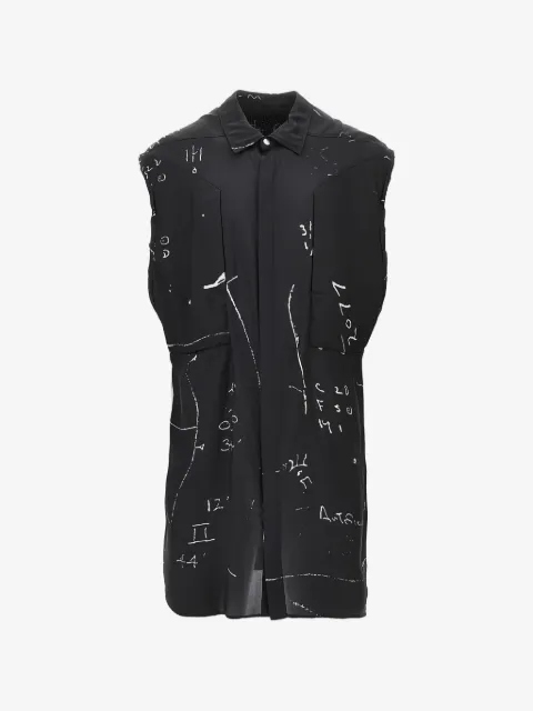 Rick Owens sleeveless printed shirt