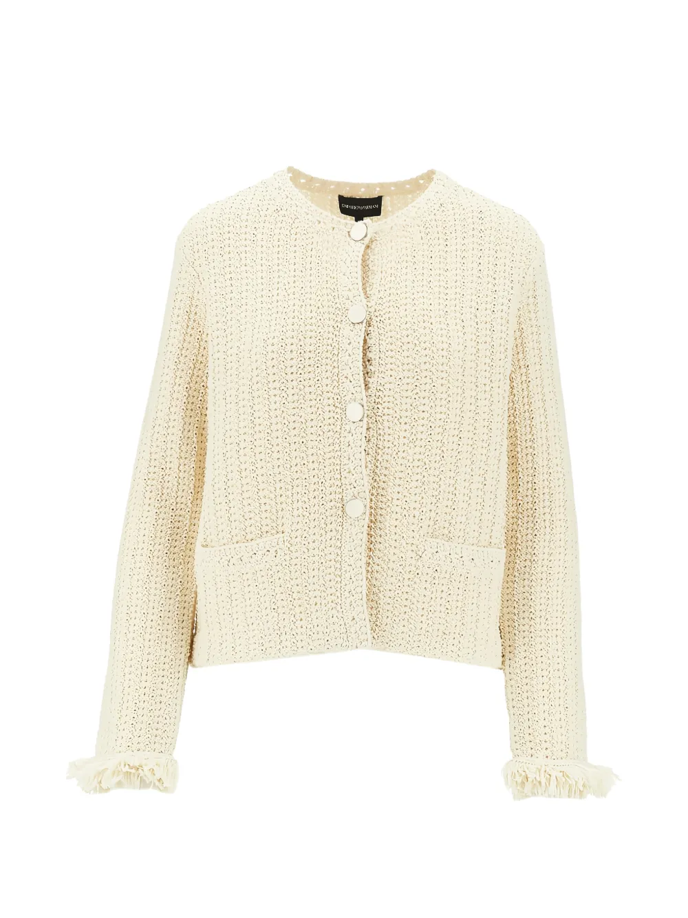 Emporio Armani frayed pocket jacket - Toni neutri